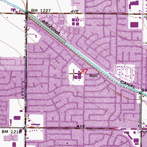 Topographic Map of Cactus Wren Elementary School, AZ