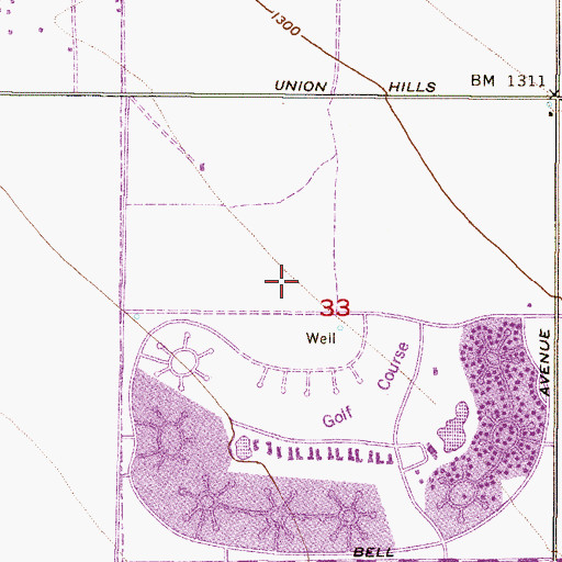 Topographic Map of Carden Traditional School, AZ