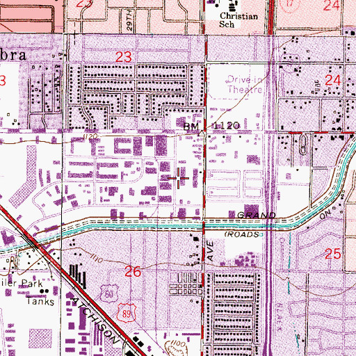 Topographic Map of Career Success High School Main Campus, AZ