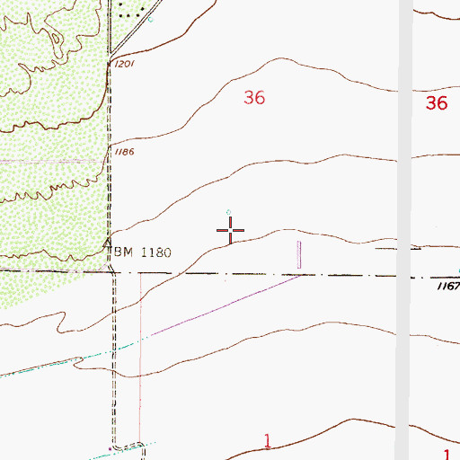 Topographic Map of Casa Vida School, AZ