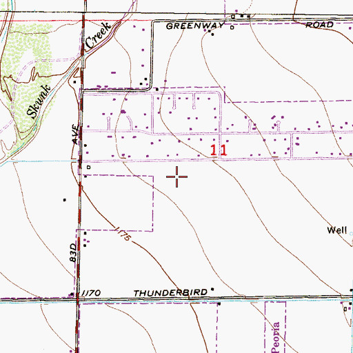 Topographic Map of Centennial High School, AZ