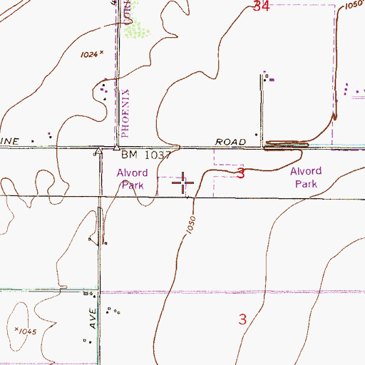 Topographic Map of Cesar Chavez High School, AZ