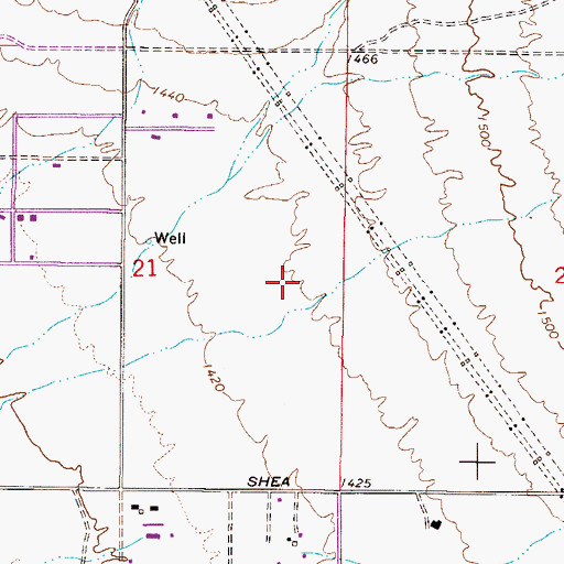 Topographic Map of Cheyenne Traditional Elementary School, AZ