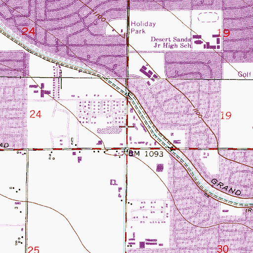 Topographic Map of Westland Charter School, AZ