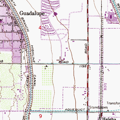 Topographic Map of Compadre Academy, AZ