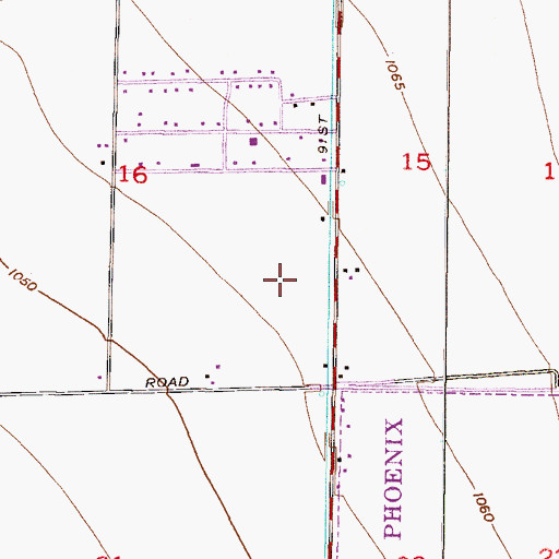 Topographic Map of Copper Canyon High School, AZ
