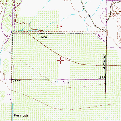 Topographic Map of Copper Creek Elementary School, AZ