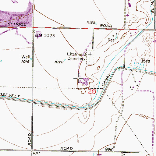Topographic Map of Corte Sierra Elementary School, AZ