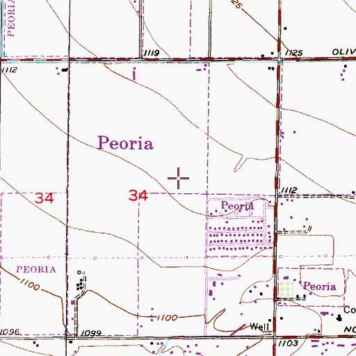 Topographic Map of Cotton Boll Elementary School, AZ