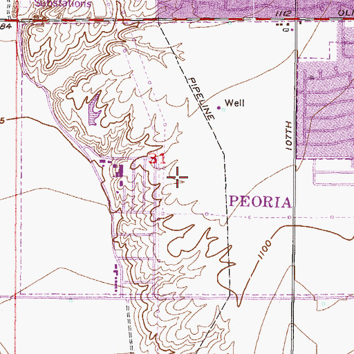 Topographic Map of Country Meadows Elementary School, AZ