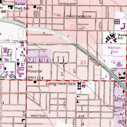 Topographic Map of Covenant Home School Resource Center, AZ
