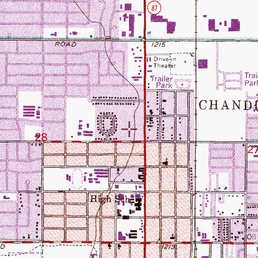 Topographic Map of Coy Payne Learning Center, AZ