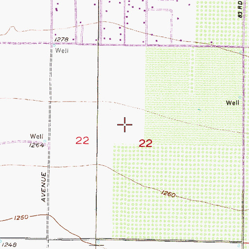 Topographic Map of Coyote Hills Elementary School, AZ