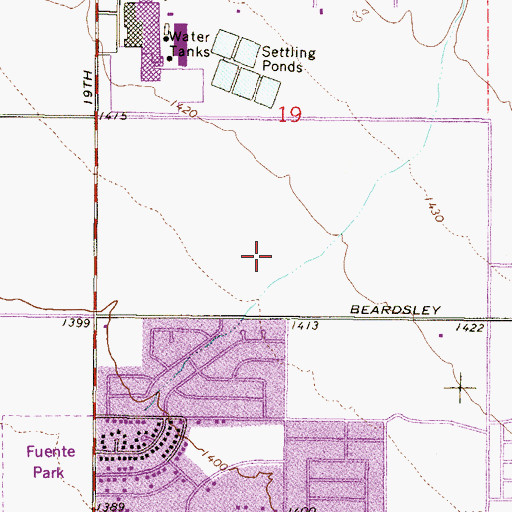 Topographic Map of Deer Valley Charter School, AZ