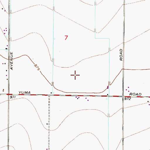 Topographic Map of Desert Edge High School, AZ