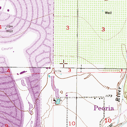 Topographic Map of Desert Harbor Elementary School, AZ