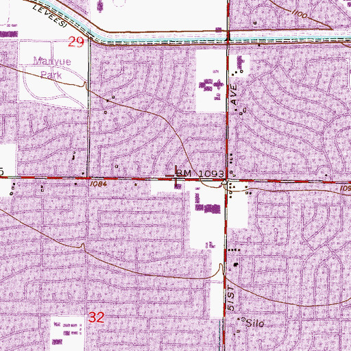 Topographic Map of Iglesia Luterana Santo Tomas, AZ