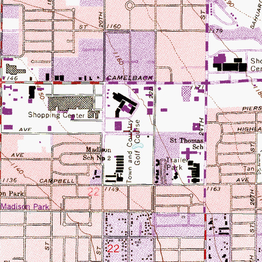 Topographic Map of Ismaili Cultural Center, AZ