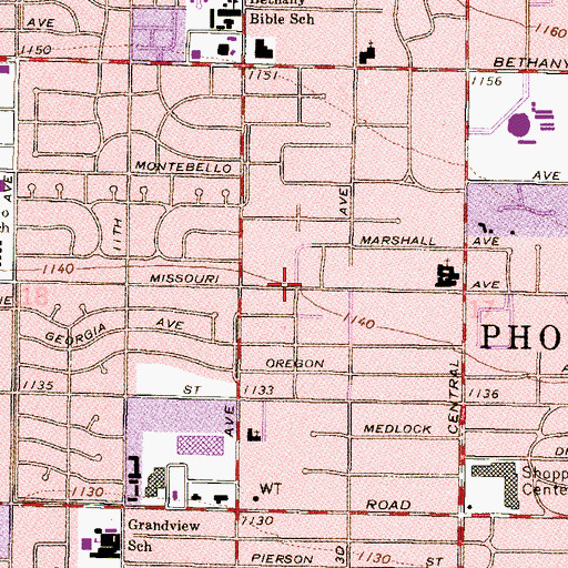 Topographic Map of Jesus First Church, AZ