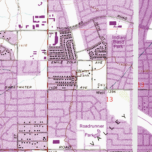 Topographic Map of Korean American Presbyterian Church of Arizona, AZ