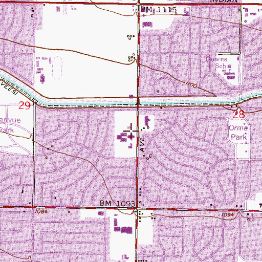 Topographic Map of Maryvale Church of the Nazarene, AZ