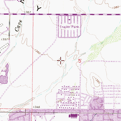 Topographic Map of Moon Valley Bible Church, AZ