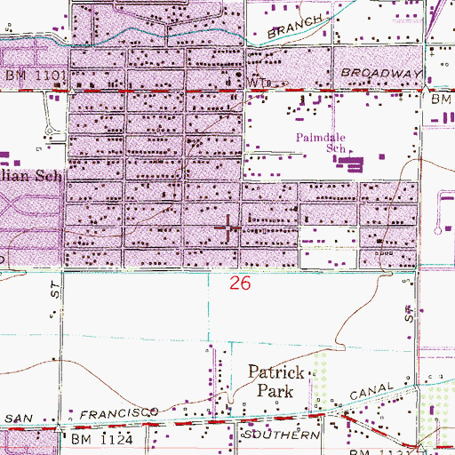 Topographic Map of New Bethel Church of God in Christ, AZ
