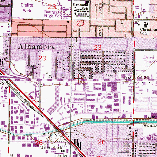 Topographic Map of New Generation Church, AZ