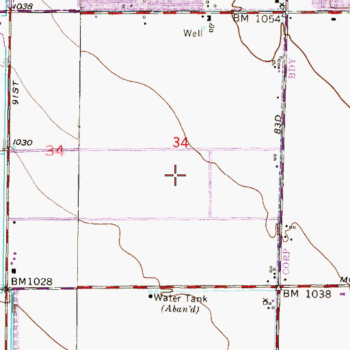 Topographic Map of New Life Baptist Church, AZ