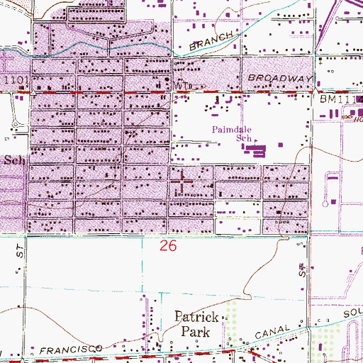 Topographic Map of New Revelation Baptist Church, AZ