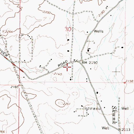 Topographic Map of New River Bible Chapel, AZ