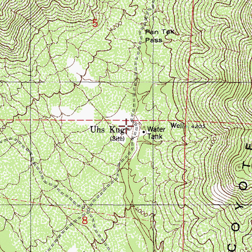 Topographic Map of Uhs Kug, AZ