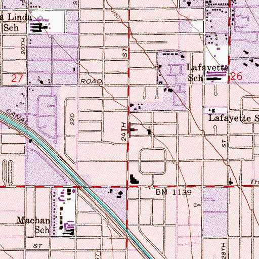 Topographic Map of Phoenix Christian Reformed Church, AZ