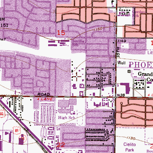 Topographic Map of Westfork Church, AZ