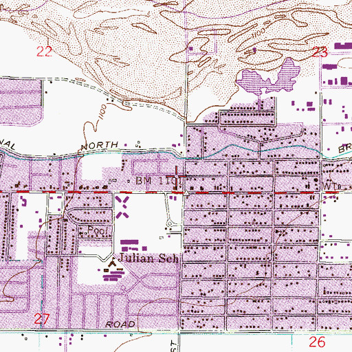 Topographic Map of Prayer House Sanctuary Church of God In Christ, AZ