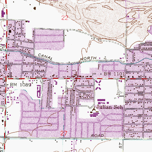Topographic Map of Progressive Church of God in Christ, AZ