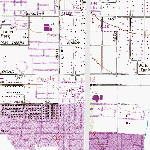 Topographic Map of Saint John of the Desert Melkite Catholic Church, AZ