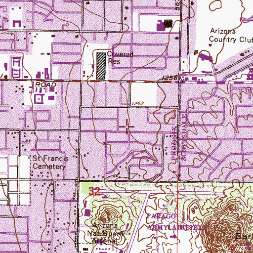 Topographic Map of Saint Joseph Maronite Catholic Church, AZ