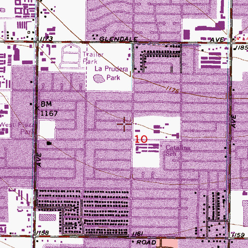 Topographic Map of Saint Marys Episcopal Church, AZ