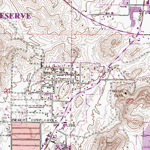 Topographic Map of Saint Nikolas Serbian Church, AZ