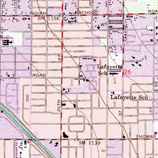 Topographic Map of Santos Sophia Bulgarian Eastern Orthodox Church, AZ