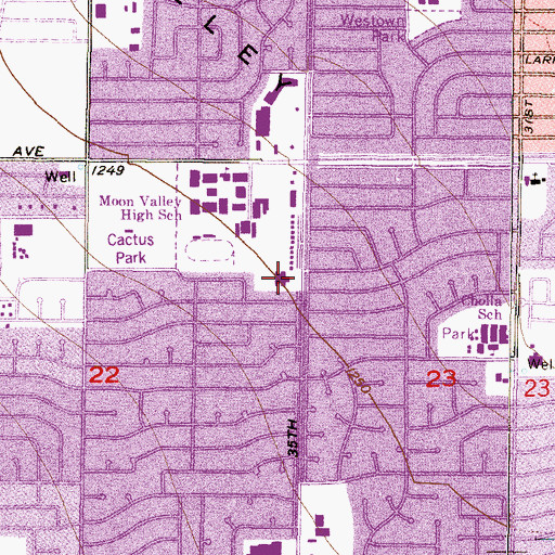 Topographic Map of The Church of Jesus Christ of Latter Day Saints, AZ