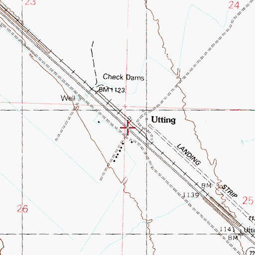 Topographic Map of Utting, AZ