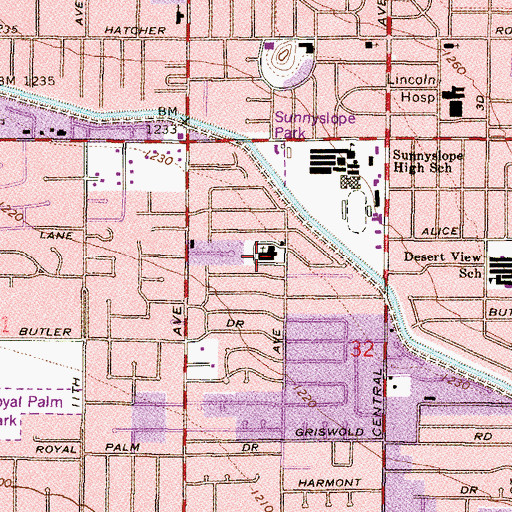 Topographic Map of The Church of Jesus Christ of Latter Day Saints, AZ