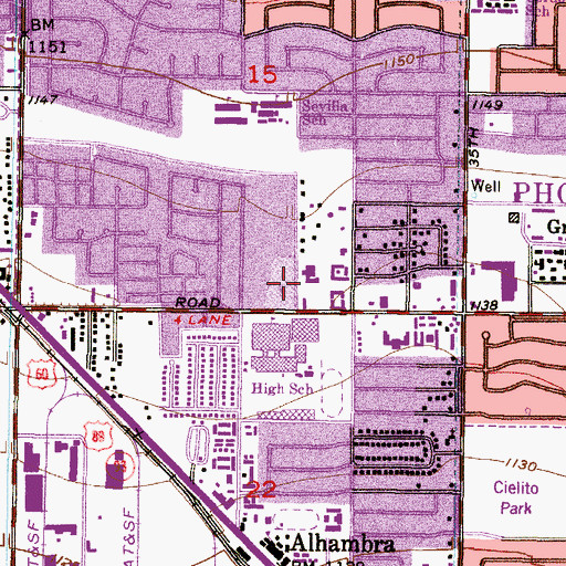 Topographic Map of The Church of Jesus Christ of Latter Day Saints, AZ