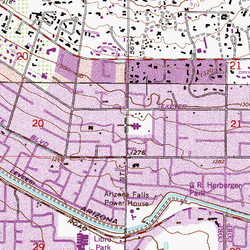 Topographic Map of The Church of Jesus Christ of Latter Day Saints, AZ