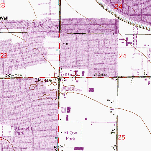 Topographic Map of The Door Christian Fellowship Church, AZ