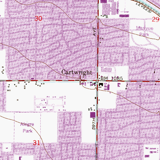 Topographic Map of The Potters House Christian Church, AZ