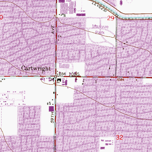 Topographic Map of Thomas Road Baptist Church, AZ