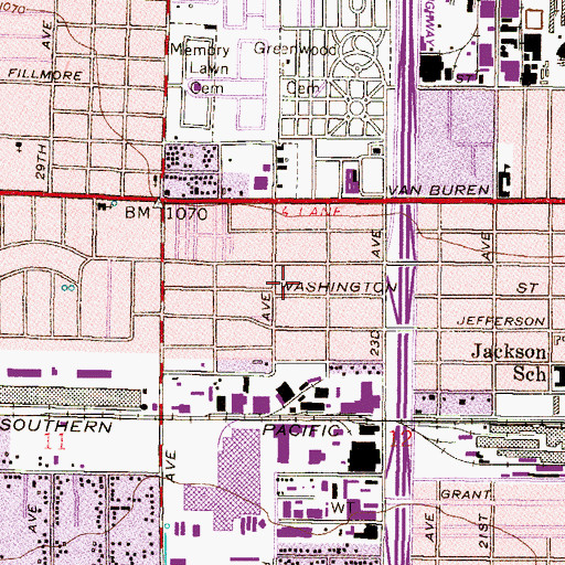 Topographic Map of True Deliverance Church of Jesus Christ, AZ